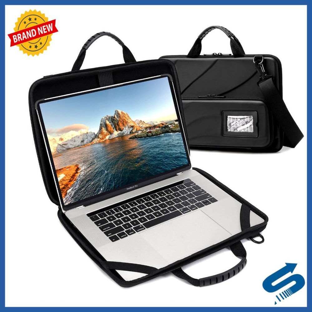Hard Shell Laptop Bag with Shoulder Strap Protective Case for 13-14 Inch